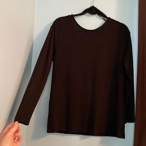 High front low open back super soft sweater
